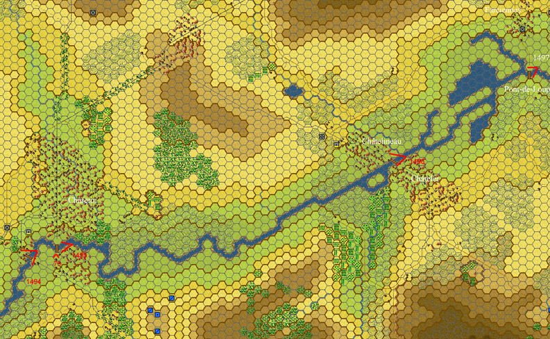 Camapign Waterloo map - Charleroi