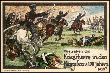 Prussian Cavalry Charging French Infantry