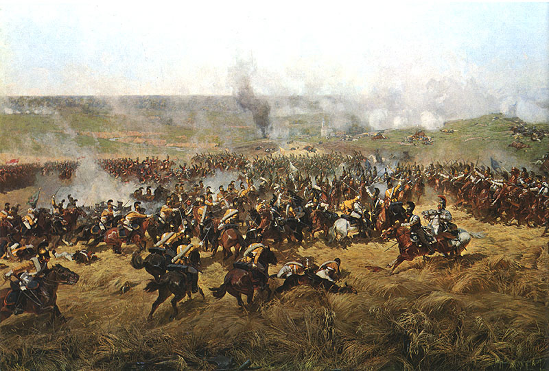 Cavalry Combat in Rye (Borodino Panorama) by Franz Roubaud Cavalry Combat in Rye (Borodino Panorama) by Franz Roubaud