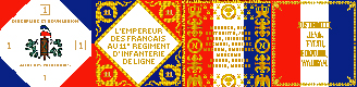 (L to R) 1794, 1804, 1812 and 1815 Flags