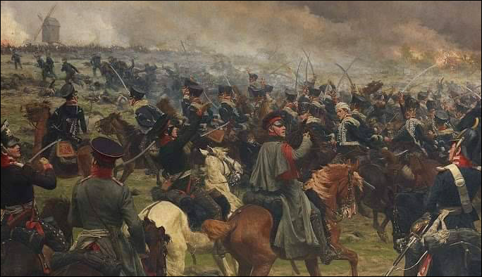 Brandenburg Hussars Attack at the Battle of Möckern by Werner Wilhelm Gustav Schuch