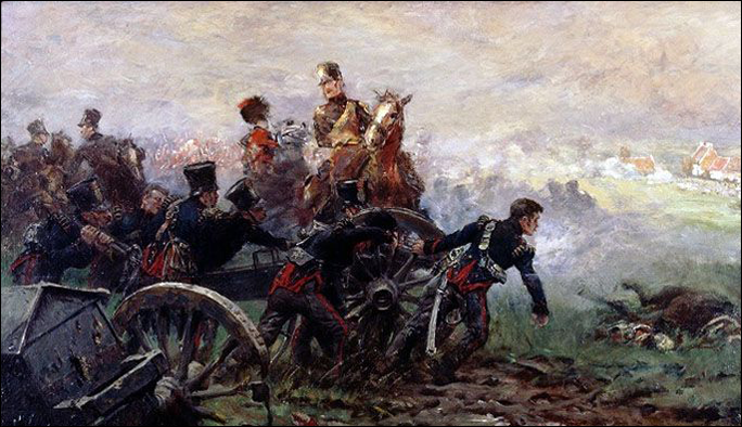 Horse Artillery Battery Krahmer at Waterloo by Jan Hoynck van Papendrecht