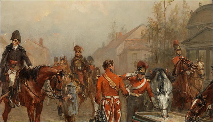 On the Eve of Waterloo by Robert Alexander Hillingford